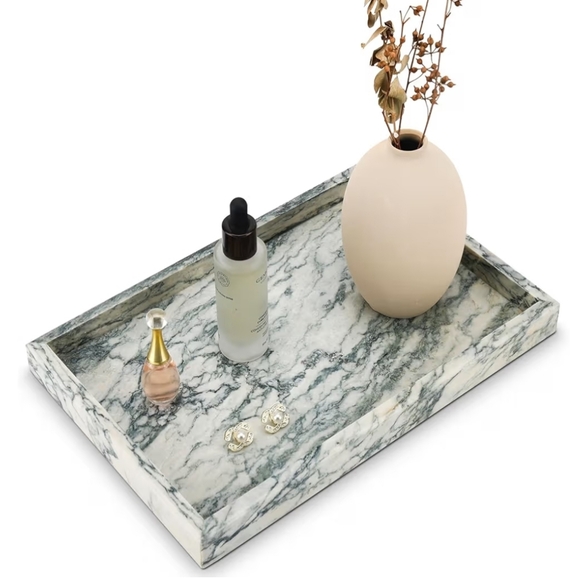 Zilukar Other - Marble Tray Cyan-Green Table Decor